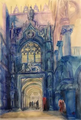 Doge's Palace (Watercolor On Paper). Zozoulia Maria