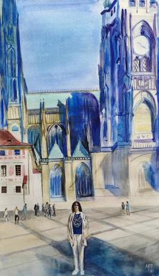 St. Vitus Cathedral (Watercolor On Paper). Zozoulia Maria