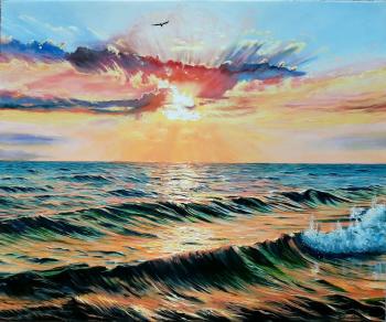 The sea, the sunset. Gribanov Igor