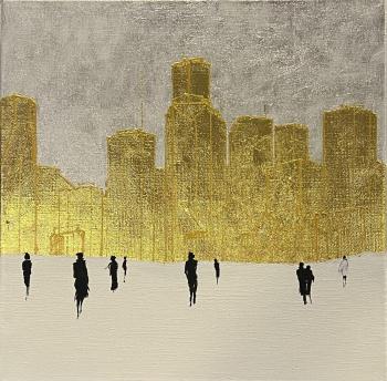 Cityscape with gold (An Anniversary Gift). Skromova Marina