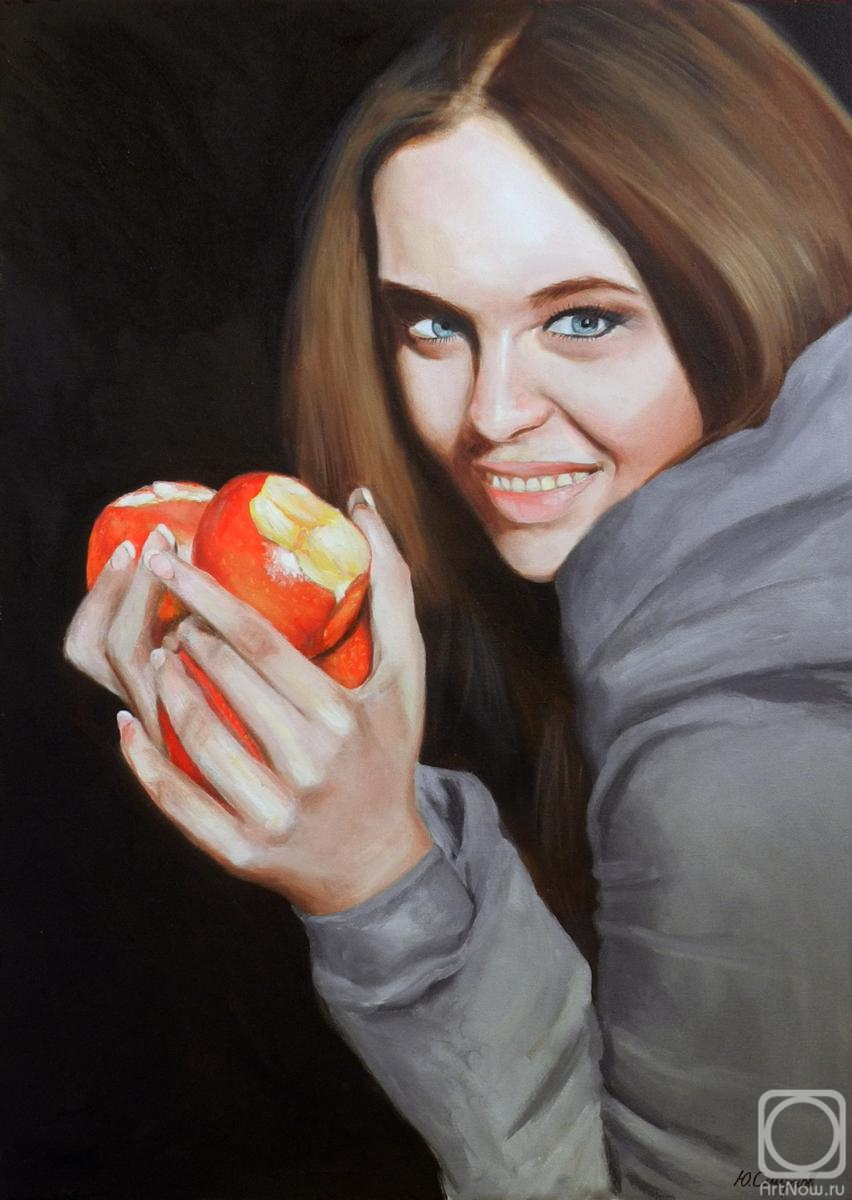Smirnov Yuriy. Girl with apples