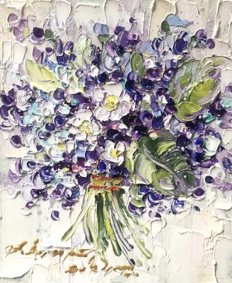 Bouquet with violets. Shubert Anna