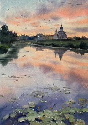 Elijah Church at sunset (  ). Gomzina Galina