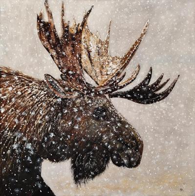 Elk (Unusual Oil Painting). Litvinov Andrew