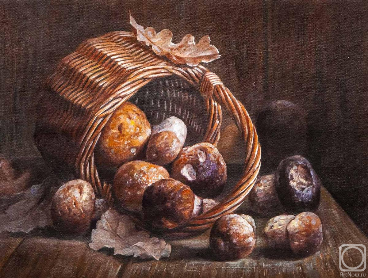 Kamskij Savelij. Basket with mushrooms