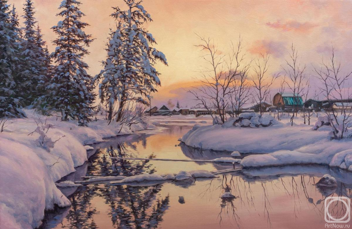 Volya Alexander. Winter River, Dawn