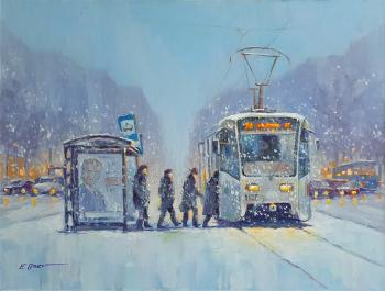 Moscow Teleportation. KTM-19K (Painting Of Moscow Artist). Gusev Evgeny