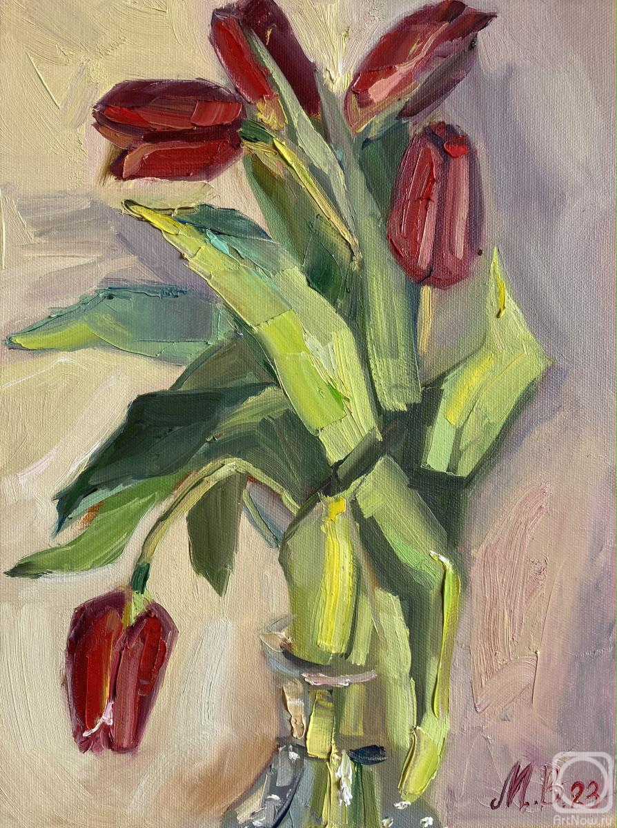 Bogdanova Mariya. Red tulips