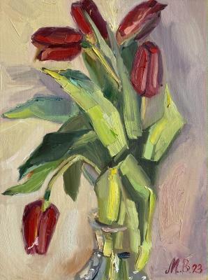 Red tulips. Bogdanova Mariya