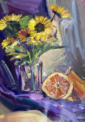 Sunflowers and grapefruit. Bogdanova Mariya