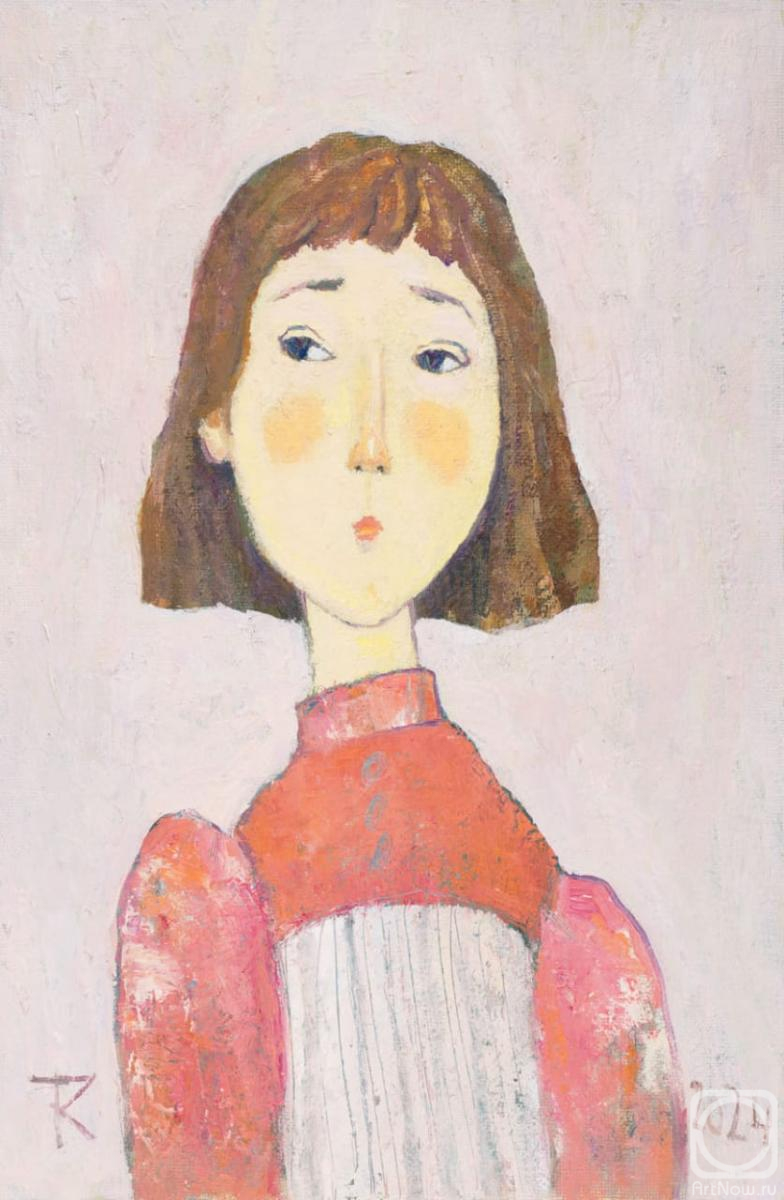 Koltsova Tatiana. Portrait on a pink background