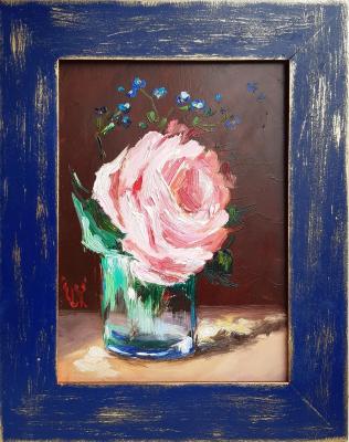 Rose in a glass (Glass Painting). Prokofeva Irina