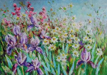 Irises and daisies. Kruglova Svetlana