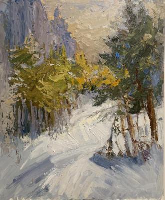 Evening Condition (Winter Landscape In Oil). Bolotskaya Lyudmila