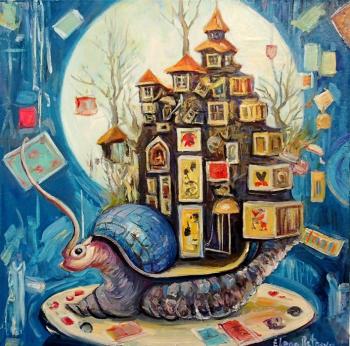 Snail house (Surrealism). Ostraya Elena