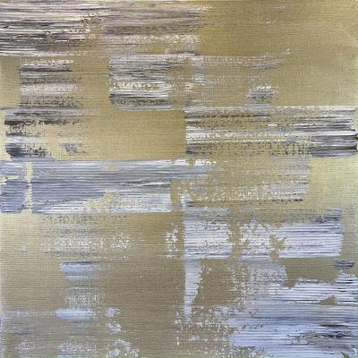 Gray Abstraction with Gold (Abstract Paintings). Skromova Marina