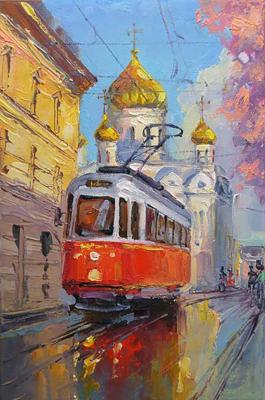 Moscow Tram (Paintings Inexpensively Moscow). Iarovoi Igor