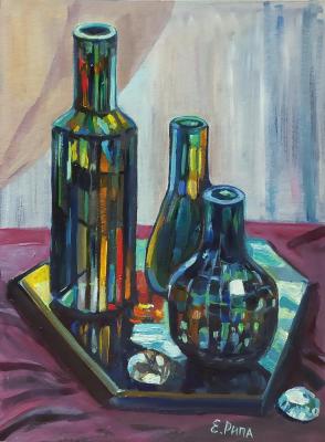 Bottles (Colored Glass). Ripa Elena