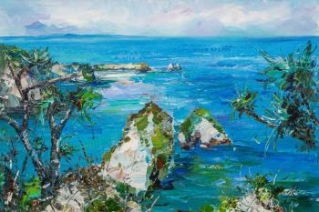 Blue Bay. Sea and sky (Sky Oil Painting). Rodries Jose