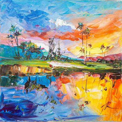On a paradise island (Natural Landscape Oil Painting). Rodries Jose