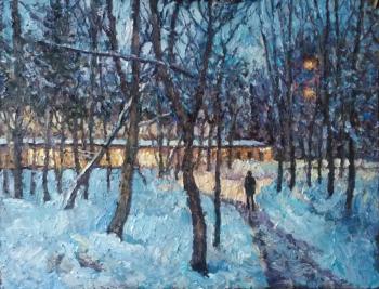 Winter morning (Yaguzhinskaya S Paintings). Yaguzhinskaya Anna