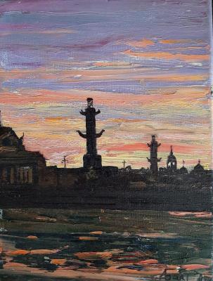 Spit of Vasilyevsky Island (Painting Petersburg City). Baltrushevich Elena