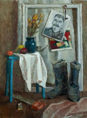 Still life with a portrait of Stalin. Nesmachnaya Anna