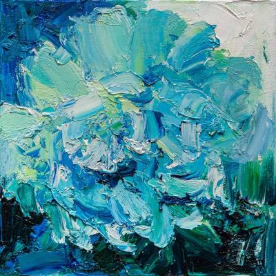 Blue hydrangea (Oil Painting). Vevers Christina