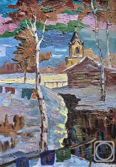 Gavrin Yurij. Landscape with laundry