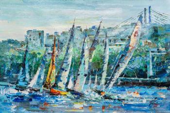 Unforgettable regatta (Seascape Oil Painting). Rodries Jose