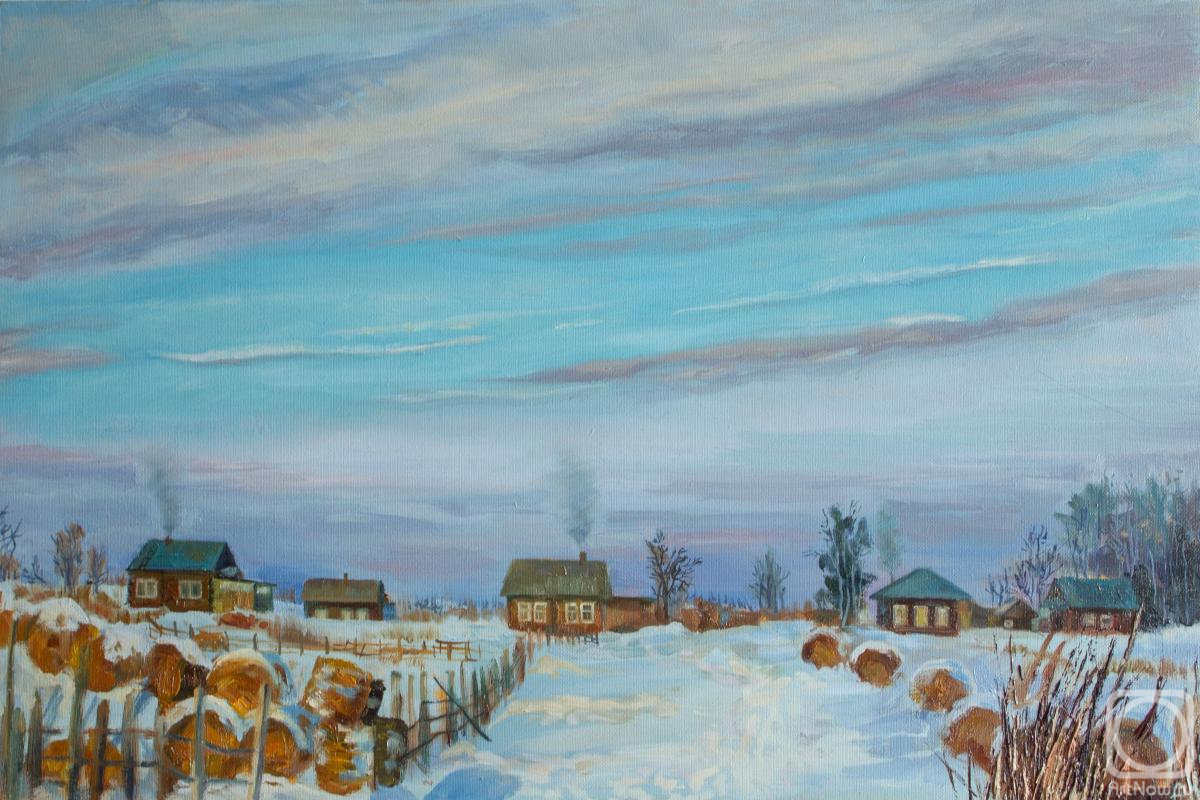 Kritskova Alyona. The village at dawn