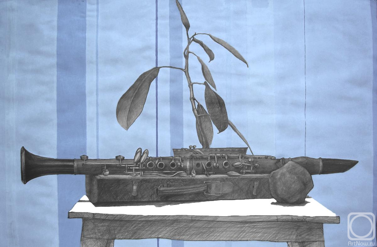 Konevskih Konstantin. Still life with ficus