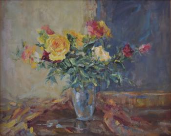 Still life with roses (Oilpainting Flowers). Bushnyak Alena
