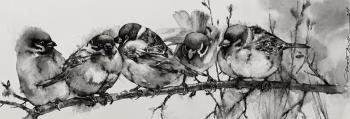 Sparrows. Stoylik liudmila