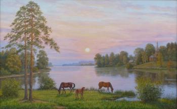 On the banks of the river. Zhukov Leonid