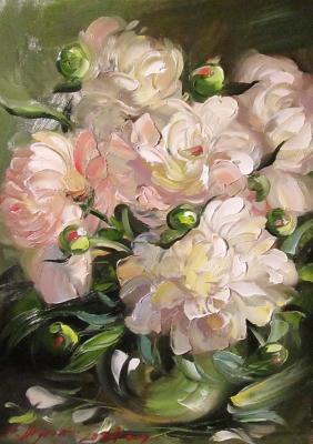 Peonies (Spring Flowers In Oil). Schubert Albina