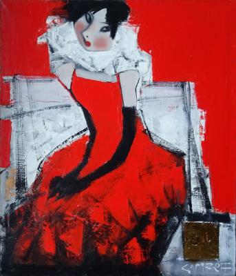 Red dress (A Beautiful Dress). Smirnoff Andrey