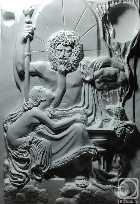 Orlov Evgeniy. It is based on a mythological plot. the bas-relief is made from a painting by Ingres