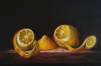 Still life with lemons (Still Life With Fruit). Lutcher Elena