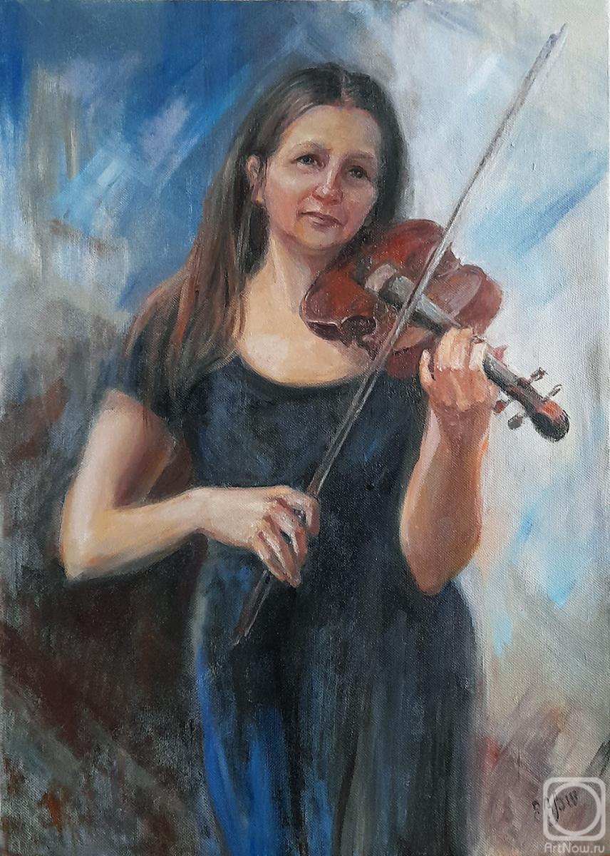 Shumakova Elena. Girl with a violin
