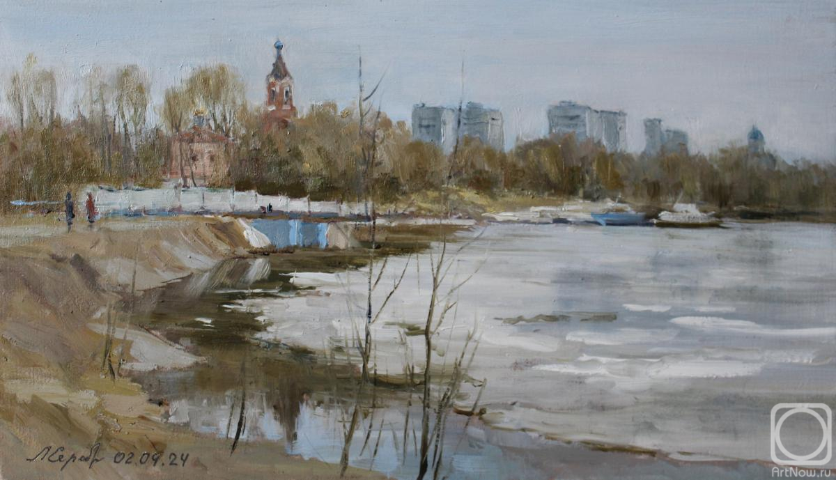 Serebrennikova Larisa. View of the church by the pond in Borisov