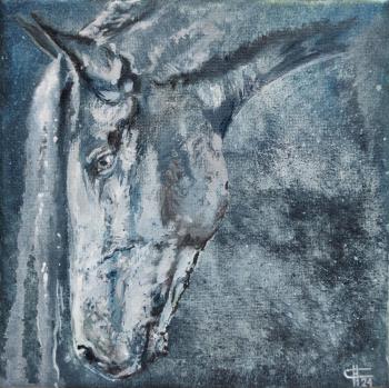 Moon. Constancy (Painting With A Horse). Sukhova Natalya