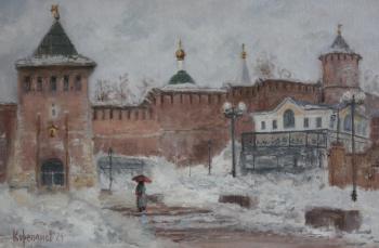 Nizhny Novgorod. March. Rain