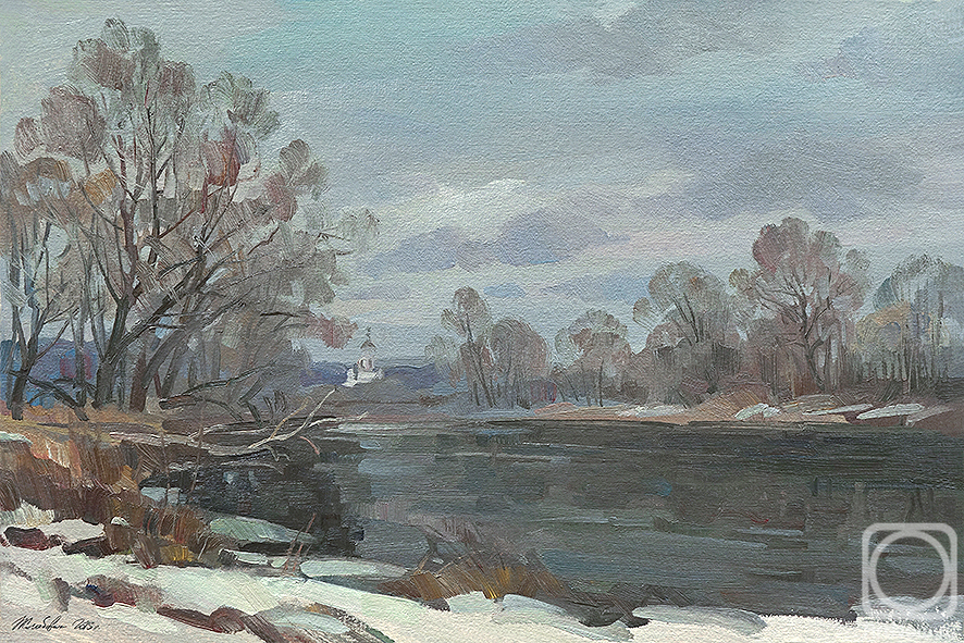 Zhlabovich Anatoly. A silvery day on the Protva River