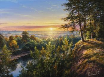 Meeting with the dawn (Forest River). Yushkevich Viktor