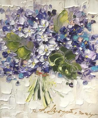Bouquet with violets. Shubert Anna