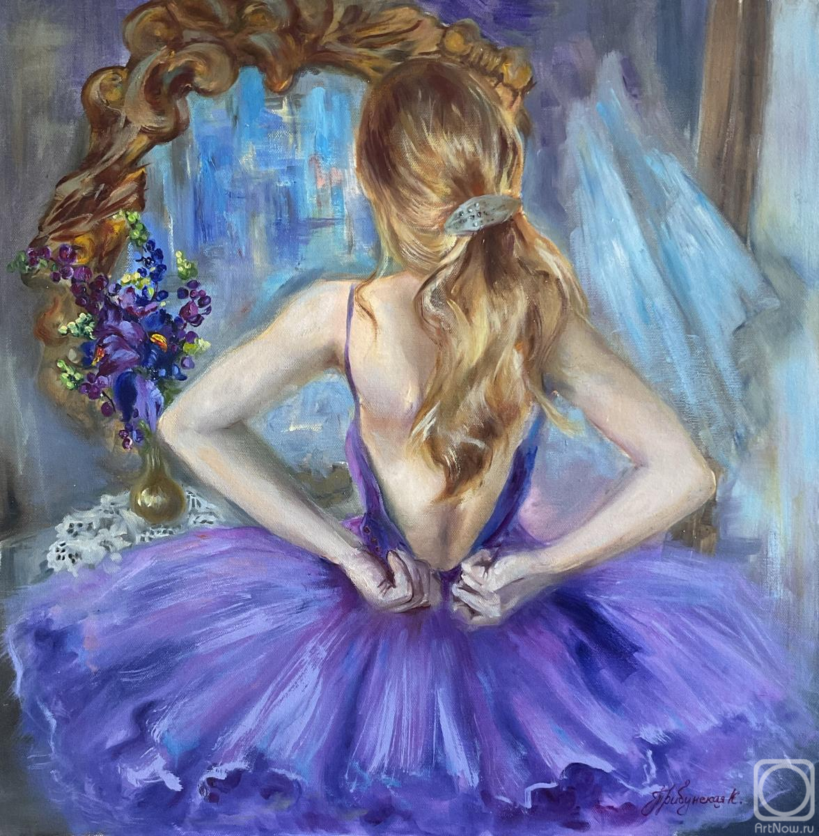 Tribunskaya Kseniya. Ballerina in front of a mirror