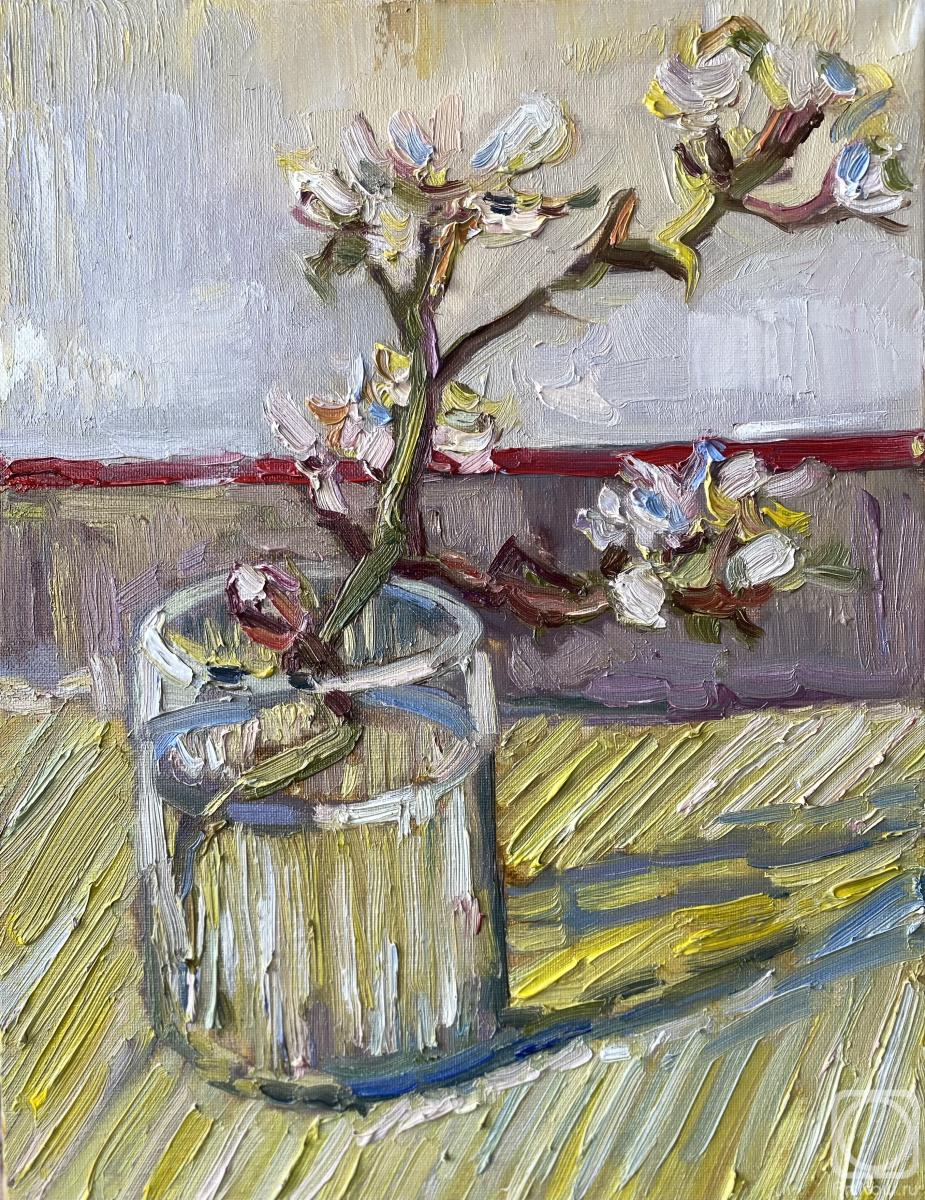 Bogdanova Mariya. Almond branch (copy of Van Gogh)