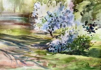 April (Watercolor Trees). Tsebenko Natalia