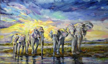 Majestic Elephants (Family Elephants). Reutova Elena